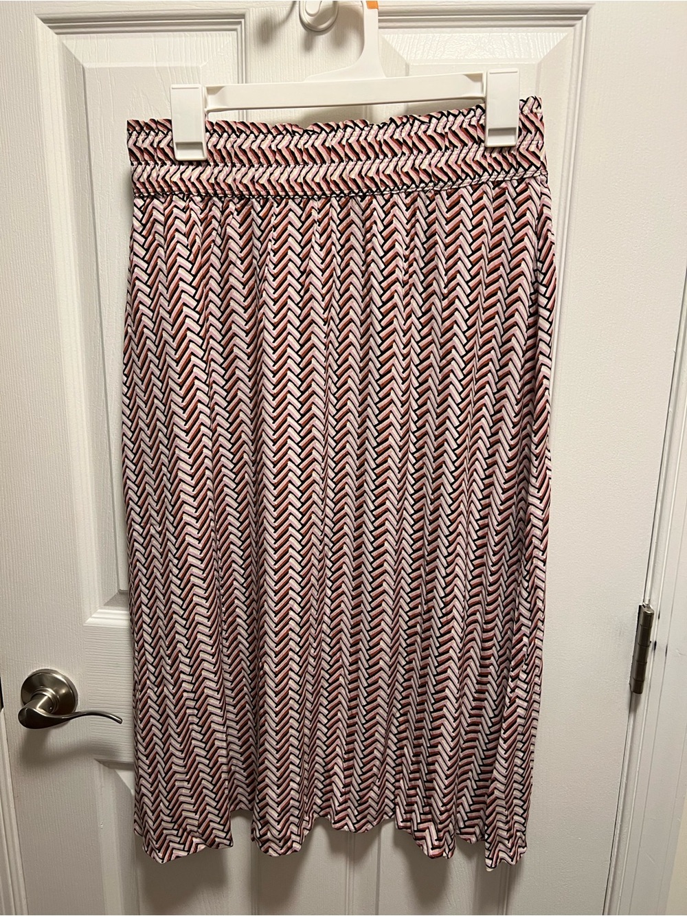 LOFT Chevron Midi Skirt
